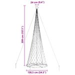 Casa si Gradina - Decoratiuni - Decoratiuni de sezon - Brad de Craciun LED Multicolour 138.5 x 138.5 x 399 cm Metal - Infinity.ro