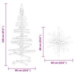 Casa si Gradina - Decoratiuni - Decoratiuni de sezon - Brad de Craciun din lemn Maro 120 cm Lemn masiv de pin - Infinity.ro