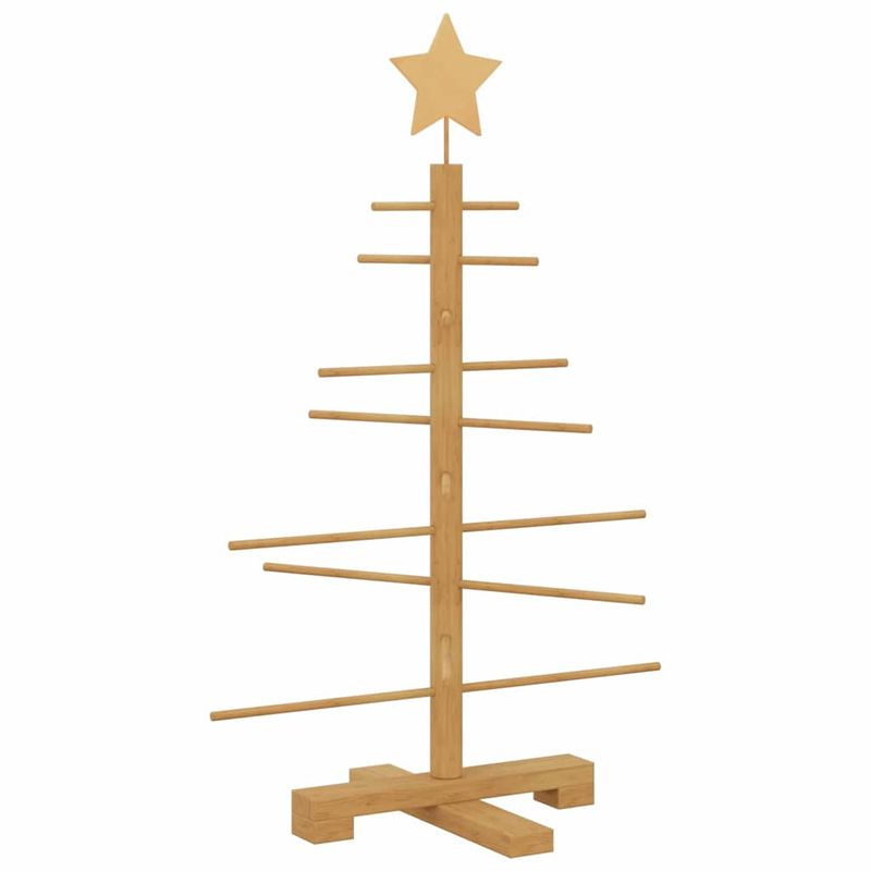 Casa si Gradina - Decoratiuni - Decoratiuni de sezon - Brad de Craciun din lemn cu suport Maro 75 cm Bambus - Infinity.ro