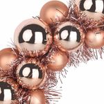 Casa si Gradina - Decoratiuni - Decoratiuni de sezon - Coronite cu globuri de Craciun 2 pcs Rose Gold 33 x 33 x 7 cm - Infinity.ro