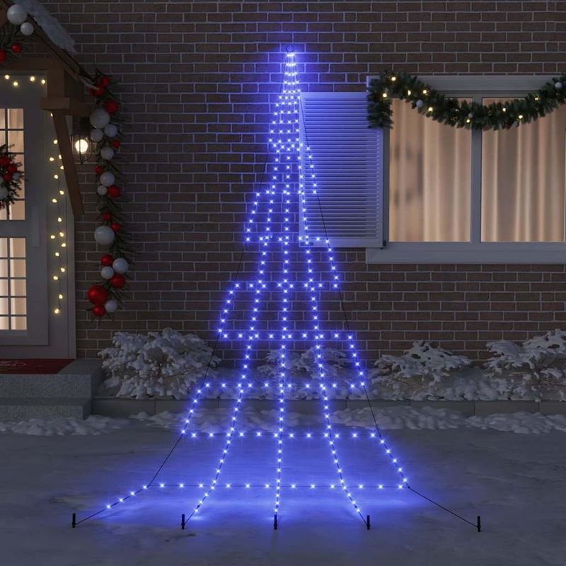 Casa si Gradina - Decoratiuni - Decoratiuni de sezon - Brad de Craciun LED cu 276 LED albastru 511 cm Metal - Infinity.ro