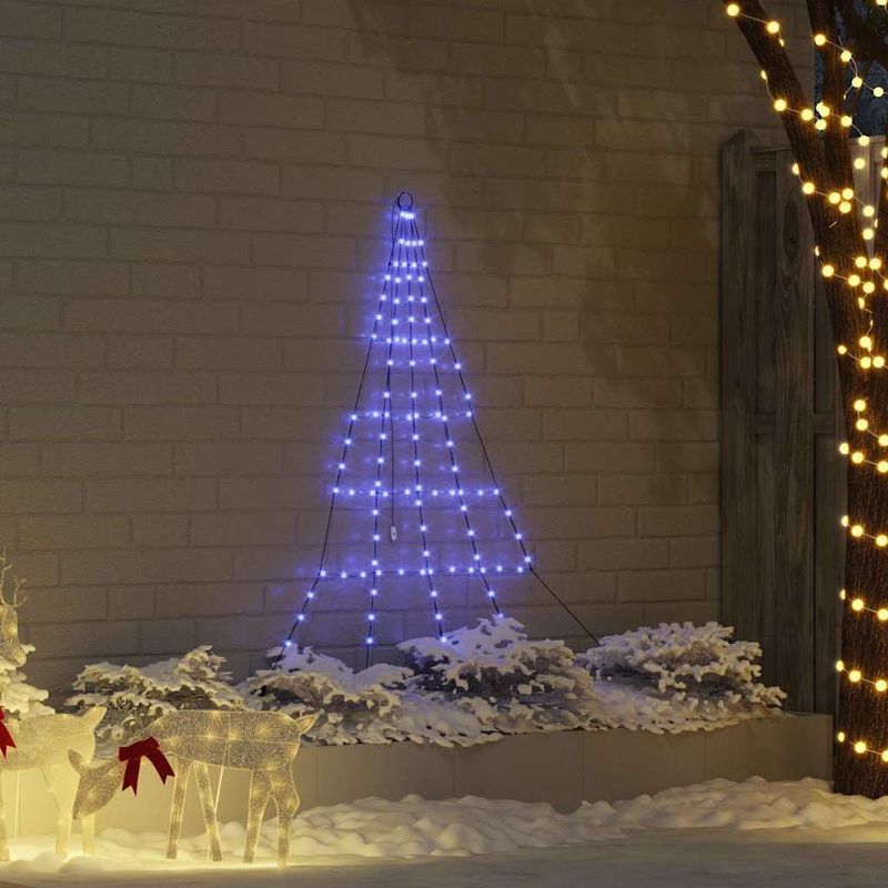 Casa si Gradina - Decoratiuni - Decoratiuni de sezon - Brad de Craciun LED cu 112 LED albastru 182 cm Metal - Infinity.ro