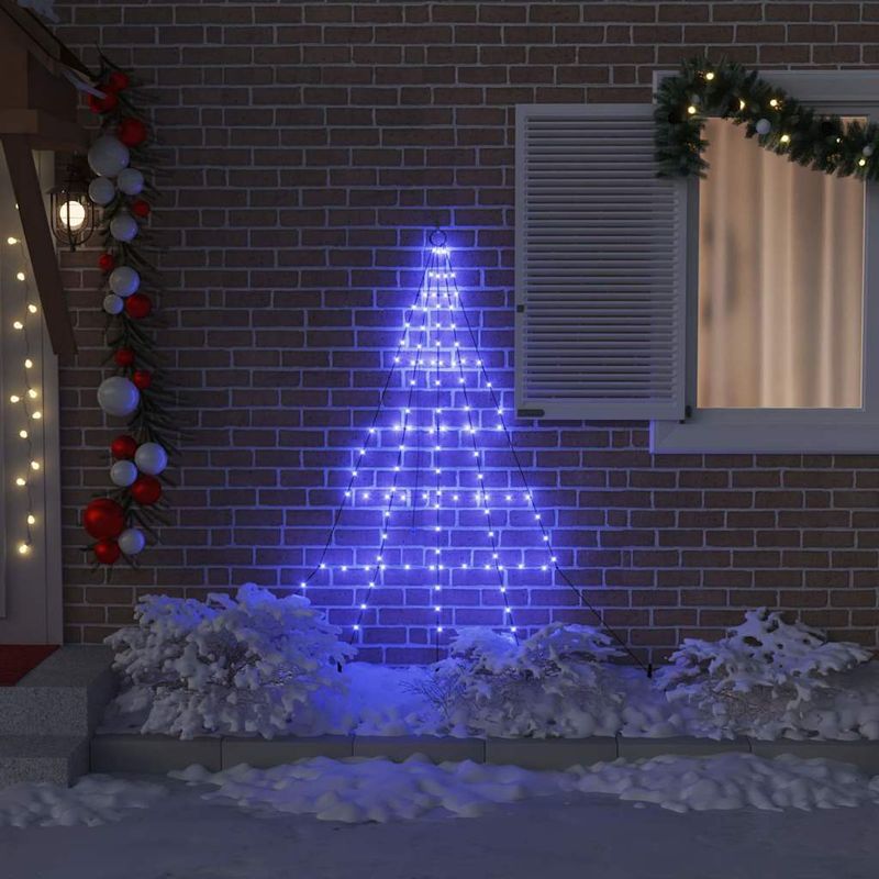 Casa si Gradina - Decoratiuni - Decoratiuni de sezon - Brad de Craciun LED cu 112 LED albastru 182 cm Metal - Infinity.ro