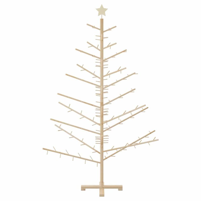 Casa si Gradina - Decoratiuni - Decoratiuni de sezon - Brad de Craciun din lemn natural 180 cm Lemn masiv de pin - Infinity.ro