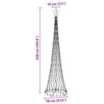 Casa si Gradina - Decoratiuni - Decoratiuni de sezon - Brad de Craciun LED cu 290 LED albastru 70 x 70 x 250 cm Metal - Infinity.ro