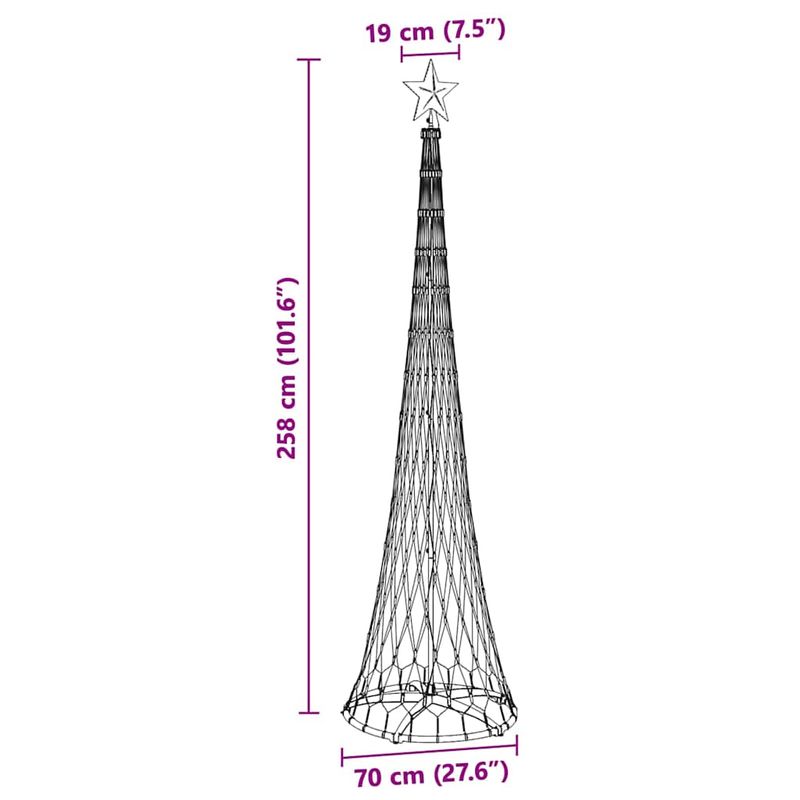 Casa si Gradina - Decoratiuni - Decoratiuni de sezon - Brad de Craciun LED cu 290 LED albastru 70 x 70 x 250 cm Metal - Infinity.ro