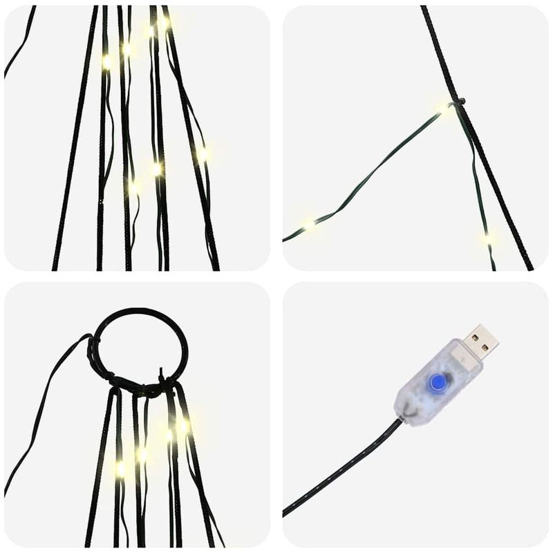 Casa si Gradina - Decoratiuni - Decoratiuni de sezon - Brad de Craciun LED cu 168 LED Alb cald 306 cm Metal - Infinity.ro