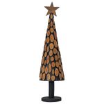 Casa si Gradina - Decoratiuni - Decoratiuni de sezon - Brad de Craciun cu suport Maro 120 cm Lemn masiv de tec - Infinity.ro