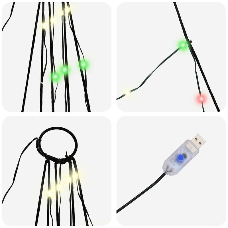 Casa si Gradina - Decoratiuni - Decoratiuni de sezon - Brad de Craciun LED cu 276 LED Multicolour 511 cm Metal - Infinity.ro