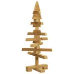 Casa si Gradina - Decoratiuni - Decoratiuni de sezon - Brad de Craciun din lemn cu suport Maro 60 cm Lemn masiv de pin - Infinity.ro