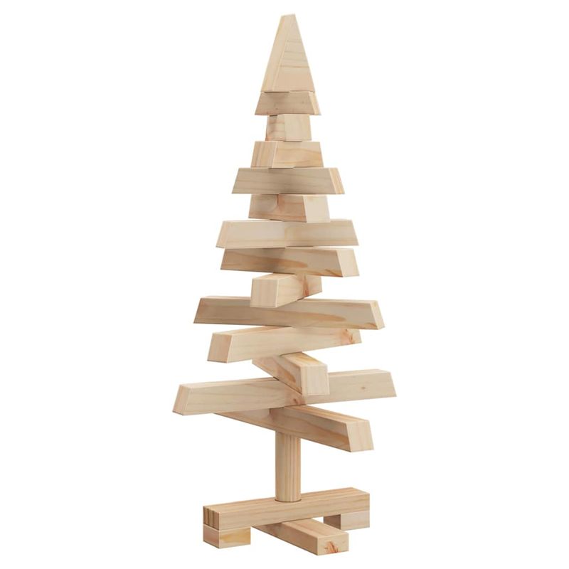 Casa si Gradina - Decoratiuni - Decoratiuni de sezon - Brazi de Craciun cu suport natural 60 cm Lemn masiv de pin - Infinity.ro