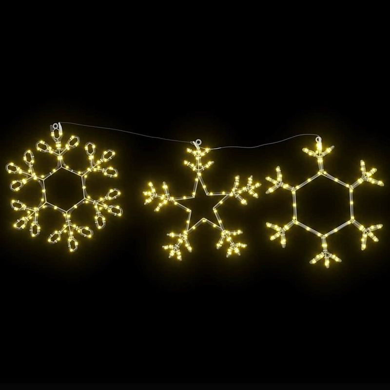 Casa si Gradina - Decoratiuni - Decoratiuni de sezon - Fulger de Craciun cu 252 LED Alb cald 45 x 38 cm PVC - Infinity.ro