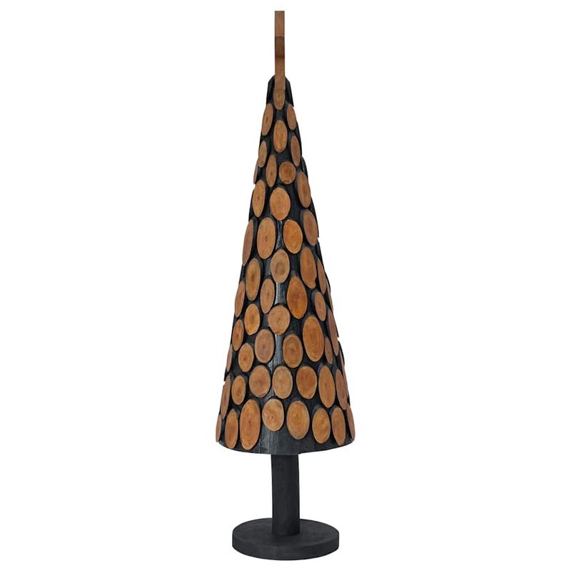 Casa si Gradina - Decoratiuni - Decoratiuni de sezon - Brad de Craciun cu suport Maro 120 cm Lemn masiv de tec - Infinity.ro