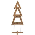 Casa si Gradina - Decoratiuni - Decoratiuni de sezon - Brad de Craciun cu suport Maro 90 cm Lemn masiv de tec - Infinity.ro