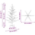 Casa si Gradina - Decoratiuni - Decoratiuni de sezon - Brad de Craciun din lemn natural 210 cm Lemn masiv de pin - Infinity.ro