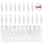 Casa si Gradina - Decoratiuni - Decoratiuni de sezon - Decoratiuni pentru Pomul de Craciun 40 pcs Argintiu - Infinity.ro