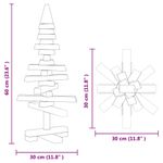 Casa si Gradina - Decoratiuni - Decoratiuni de sezon - Brad de Craciun din lemn cu suport Maro 60 cm Lemn masiv de pin - Infinity.ro