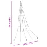 Casa si Gradina - Decoratiuni - Decoratiuni de sezon - Brad de Craciun LED cu 168 LED Alb cald 306 cm Metal - Infinity.ro