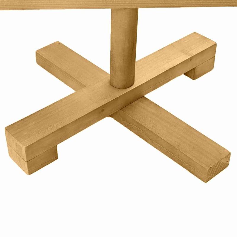 Casa si Gradina - Decoratiuni - Decoratiuni de sezon - Brad de Craciun din lemn cu suport Maro 90 cm Lemn masiv de pin - Infinity.ro