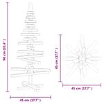 Casa si Gradina - Decoratiuni - Decoratiuni de sezon - Brad de Craciun din lemn cu suport Maro 90 cm Lemn masiv de pin - Infinity.ro