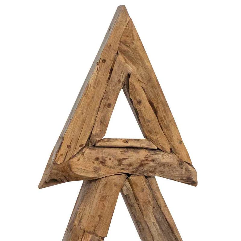 Casa si Gradina - Decoratiuni - Decoratiuni de sezon - Brad de Craciun cu suport Maro 90 cm Lemn masiv de tec - Infinity.ro