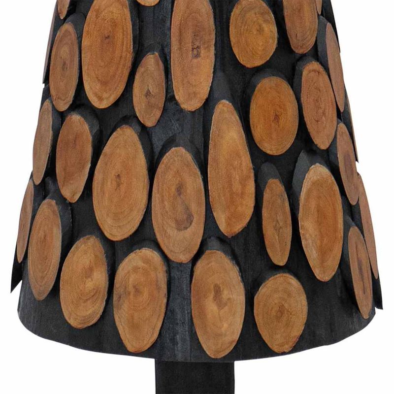 Casa si Gradina - Decoratiuni - Decoratiuni de sezon - Brad de Craciun cu suport Maro 120 cm Lemn masiv de tec - Infinity.ro