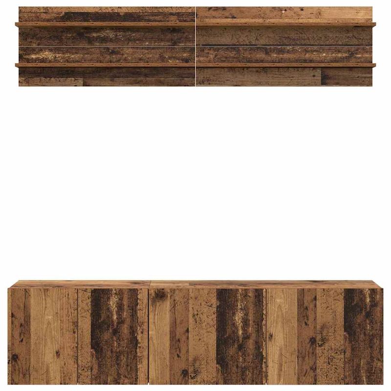 Casa si Gradina - Mobilier - Comode si corpuri - Comode - Unitati TV Pe perete 6 pcs Lemn vechi Lemn compozit - Infinity.ro