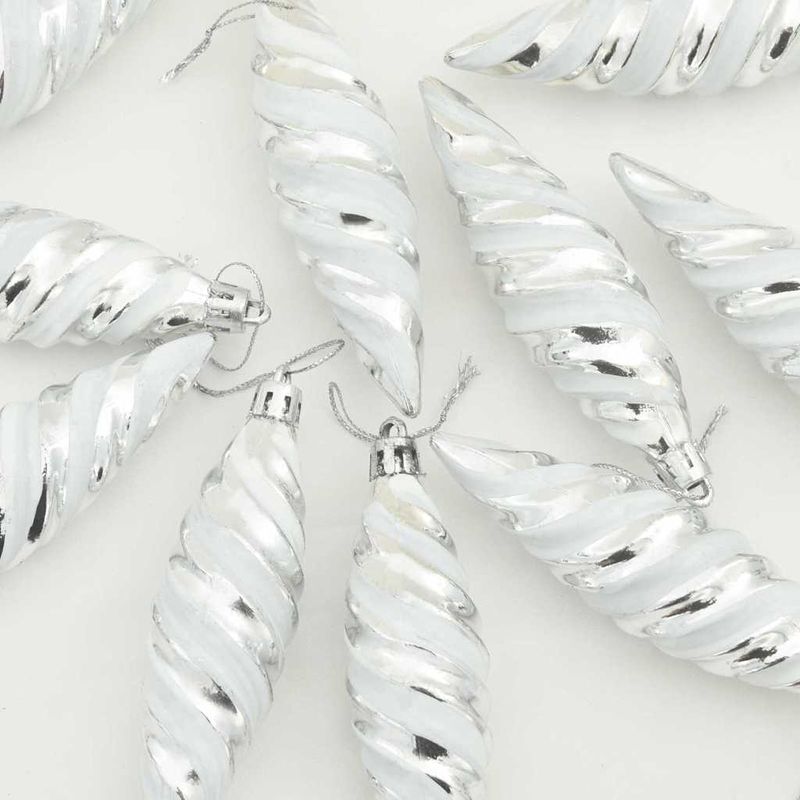 Casa si Gradina - Decoratiuni - Decoratiuni de sezon - Decoratiuni pentru Pomul de Craciun 40 pcs Argintiu - Infinity.ro