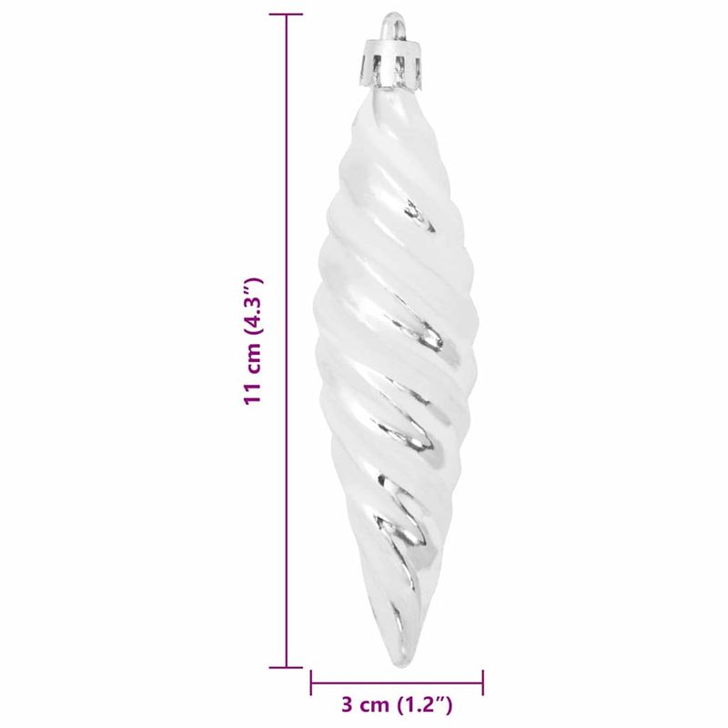 Casa si Gradina - Decoratiuni - Decoratiuni de sezon - Decoratiuni pentru Pomul de Craciun 40 pcs Argintiu - Infinity.ro