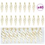 Casa si Gradina - Decoratiuni - Decoratiuni de sezon - Decoratiuni pentru Pomul de Craciun 40 pcs Auriu - Infinity.ro
