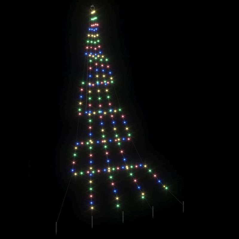 Casa si Gradina - Decoratiuni - Decoratiuni de sezon - Brad de Craciun LED cu 168 LED Multicolour 306 cm Metal - Infinity.ro