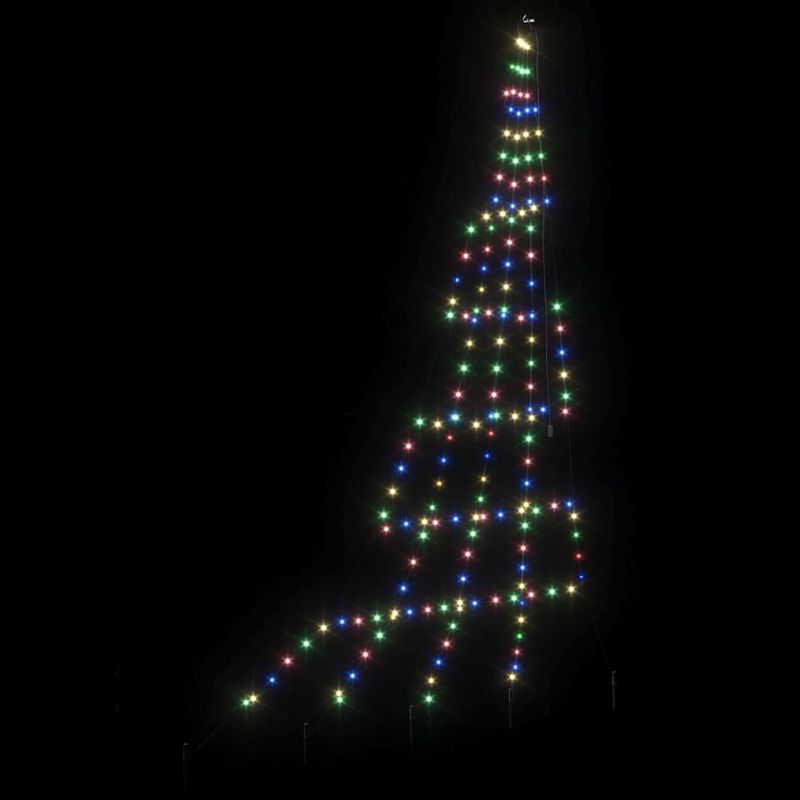 Casa si Gradina - Decoratiuni - Decoratiuni de sezon - Brad de Craciun LED cu 168 LED Multicolour 306 cm Metal - Infinity.ro