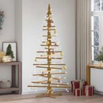 Casa si Gradina - Decoratiuni - Decoratiuni de sezon - Brad de Craciun din lemn Maro 210 cm Lemn masiv de pin - Infinity.ro