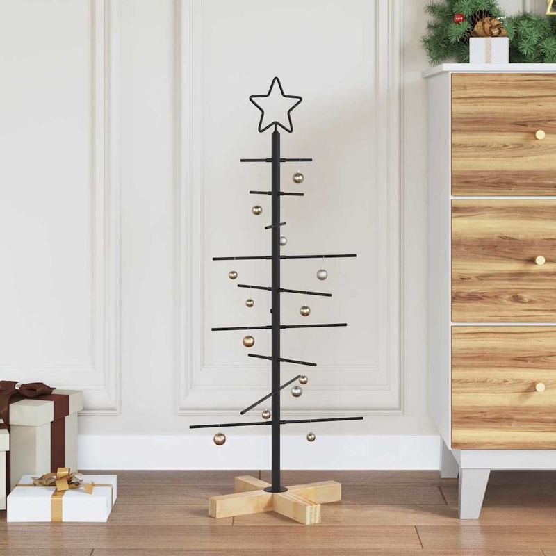 Casa si Gradina - Decoratiuni - Decoratiuni de sezon - Pom de Craciun din metal Negru 90 cm Otel vopsit in pulbere - Infinity.ro