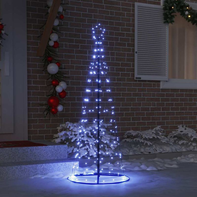 Casa si Gradina - Decoratiuni - Decoratiuni de sezon - Brad de Craciun LED cu 390 LED cu suport albastru 250 cm Fier - Infinity.ro