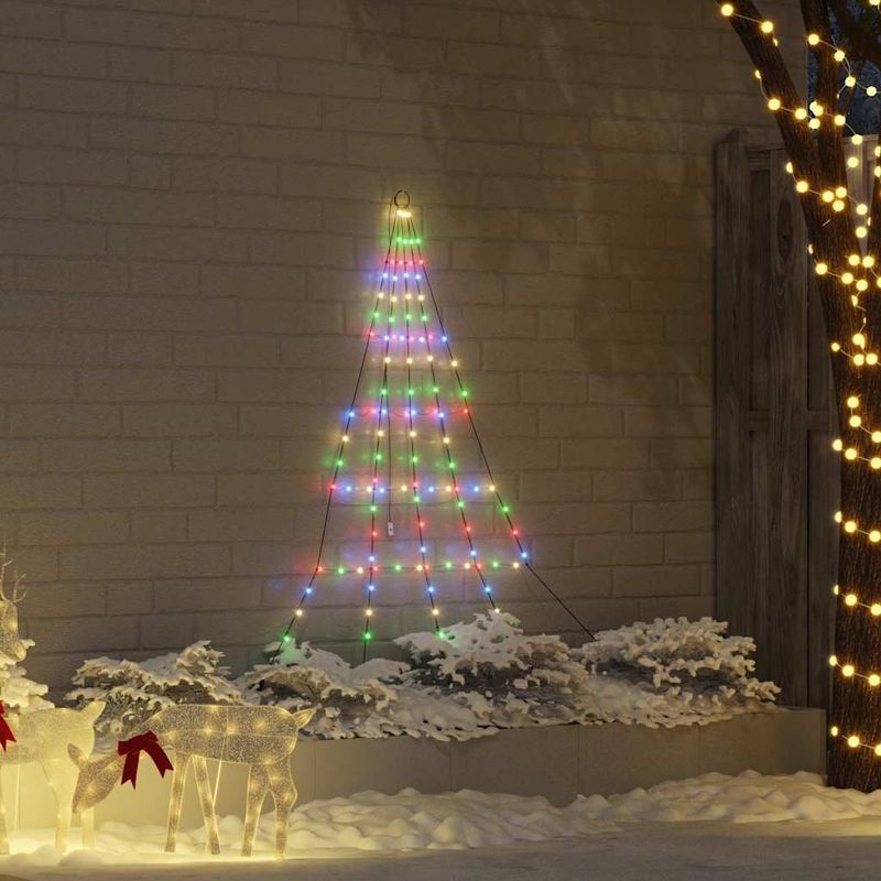 Casa si Gradina - Decoratiuni - Decoratiuni de sezon - Brad de Craciun LED cu 112 LED Multicolour 182 cm Metal - Infinity.ro