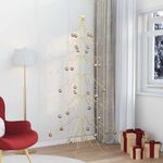 Casa si Gradina - Decoratiuni - Decoratiuni de sezon - Pom de Craciun din metal Auriu 215 cm Otel vopsit in pulbere - Infinity.ro