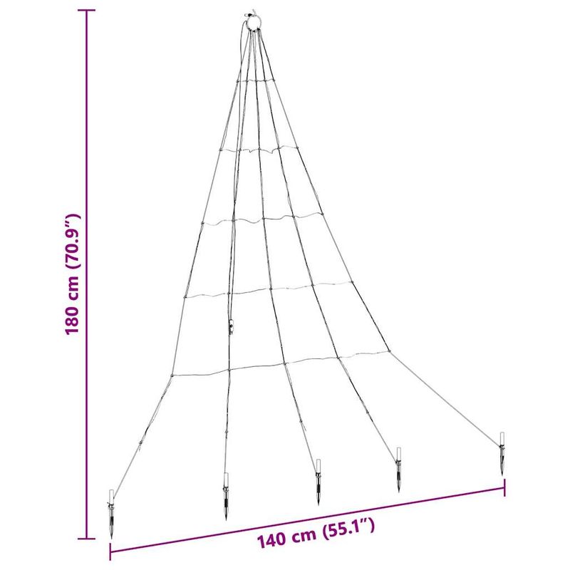 Casa si Gradina - Decoratiuni - Decoratiuni de sezon - Brad de Craciun LED cu 112 LED Alb rece 182 cm Metal - Infinity.ro