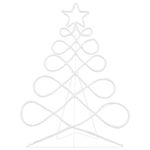 Casa si Gradina - Decoratiuni - Decoratiuni de sezon - Lumina in forma unui brad de Craciun Multicolour 80 x 56 cm PVC - Infinity.ro