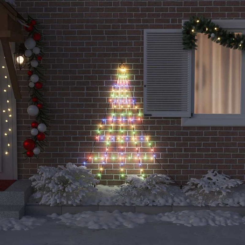 Casa si Gradina - Decoratiuni - Decoratiuni de sezon - Brad de Craciun LED cu 112 LED Multicolour 182 cm Metal - Infinity.ro