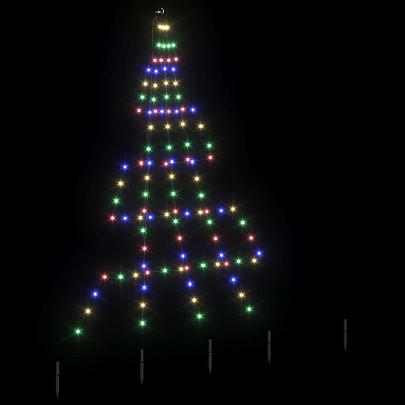 Casa si Gradina - Decoratiuni - Decoratiuni de sezon - Brad de Craciun LED cu 112 LED Multicolour 182 cm Metal - Infinity.ro
