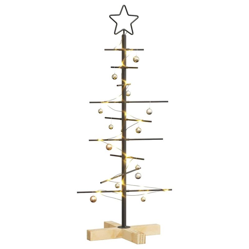 Casa si Gradina - Decoratiuni - Decoratiuni de sezon - Pom de Craciun din metal Negru 90 cm Otel vopsit in pulbere - Infinity.ro