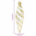 Casa si Gradina - Decoratiuni - Decoratiuni de sezon - Decoratiuni pentru Pomul de Craciun 40 pcs Auriu - Infinity.ro