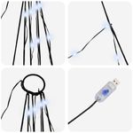 Casa si Gradina - Decoratiuni - Decoratiuni de sezon - Brad de Craciun LED cu 168 LED Alb rece 306 cm Metal - Infinity.ro