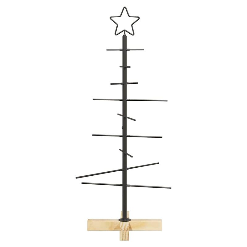 Casa si Gradina - Decoratiuni - Decoratiuni de sezon - Pom de Craciun din metal Negru 90 cm Otel vopsit in pulbere - Infinity.ro