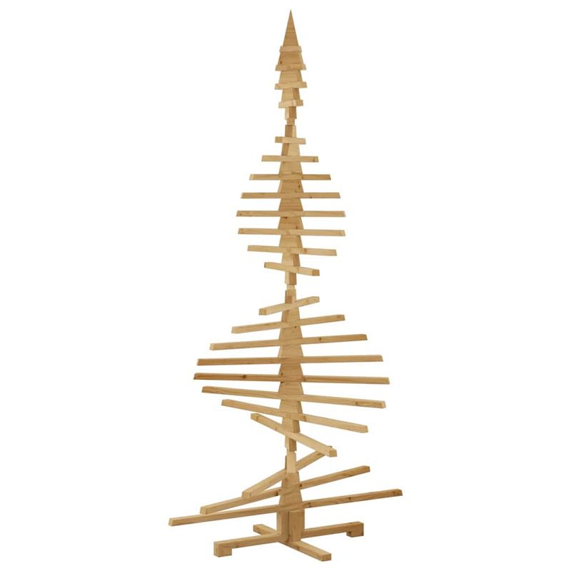 Casa si Gradina - Decoratiuni - Decoratiuni de sezon - Brad de Craciun din lemn Maro 210 cm Lemn masiv de pin - Infinity.ro
