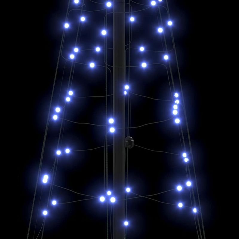 Casa si Gradina - Decoratiuni - Decoratiuni de sezon - Brad de Craciun LED cu 390 LED cu suport albastru 250 cm Fier - Infinity.ro