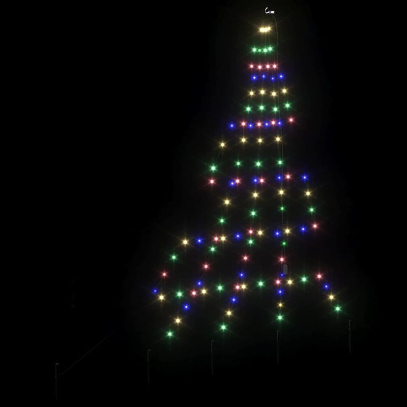 Casa si Gradina - Decoratiuni - Decoratiuni de sezon - Brad de Craciun LED cu 112 LED Multicolour 182 cm Metal - Infinity.ro