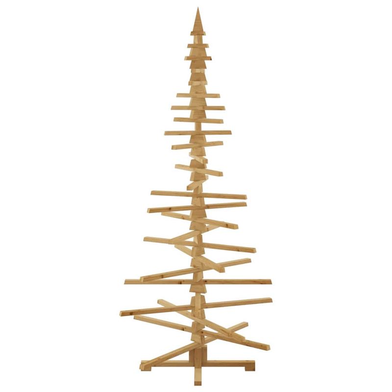 Casa si Gradina - Decoratiuni - Decoratiuni de sezon - Brad de Craciun din lemn Maro 210 cm Lemn masiv de pin - Infinity.ro
