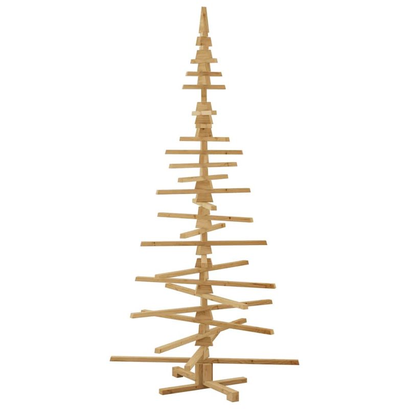 Casa si Gradina - Decoratiuni - Decoratiuni de sezon - Brad de Craciun din lemn Maro 210 cm Lemn masiv de pin - Infinity.ro